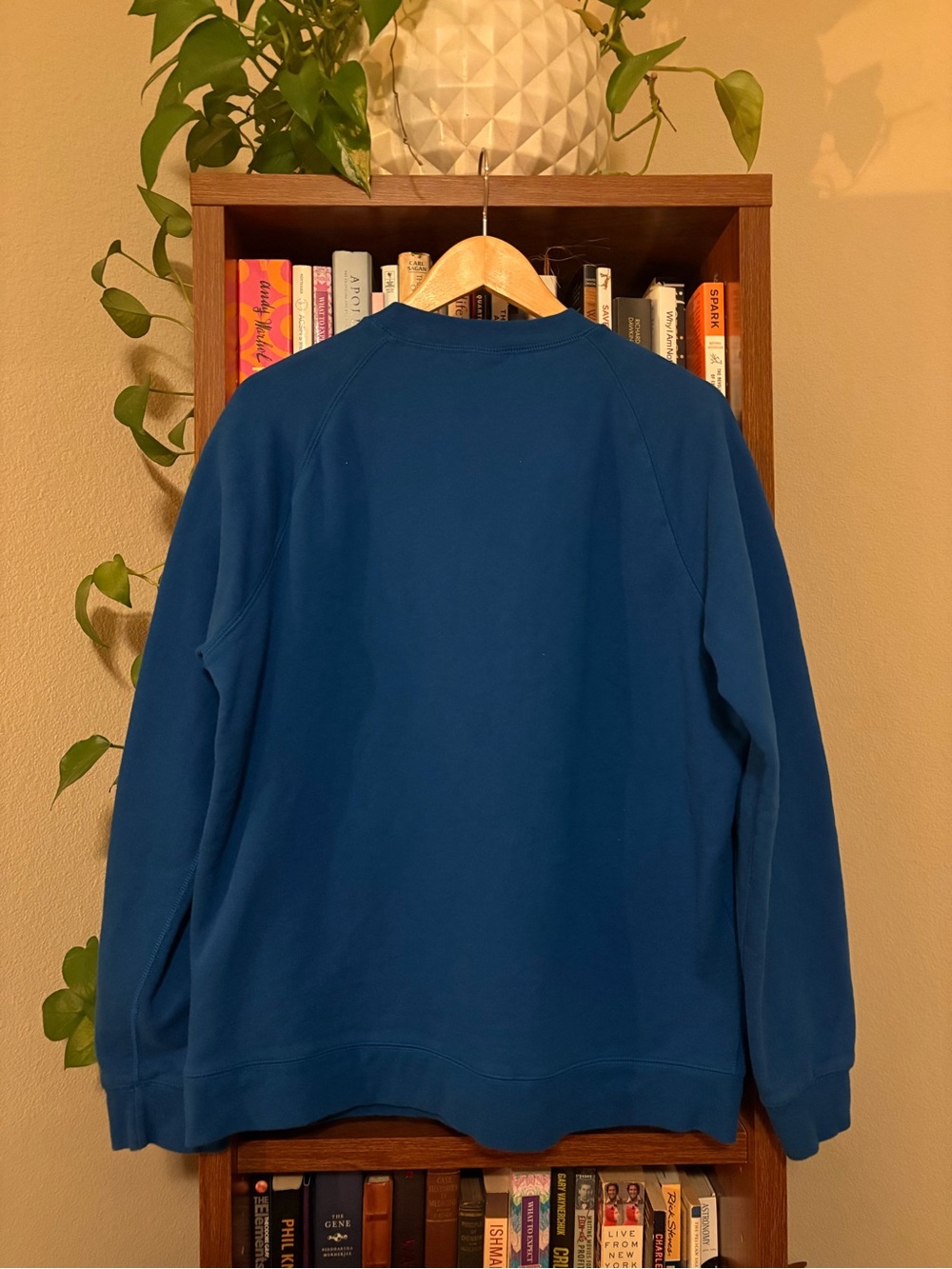 Hanna Andersson Navy Blue Sweatshirt with Multicolor Rainbow Detail SZ Large 🌈💕 - Picture 2 of 8